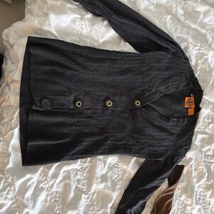 Tory Burch Black Wool Cardigan